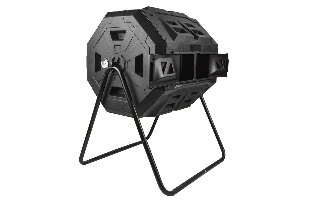 Maze 160 Litre ROTO Organics Composter Bin Tumbler with Dual Chambers & Thermometer
