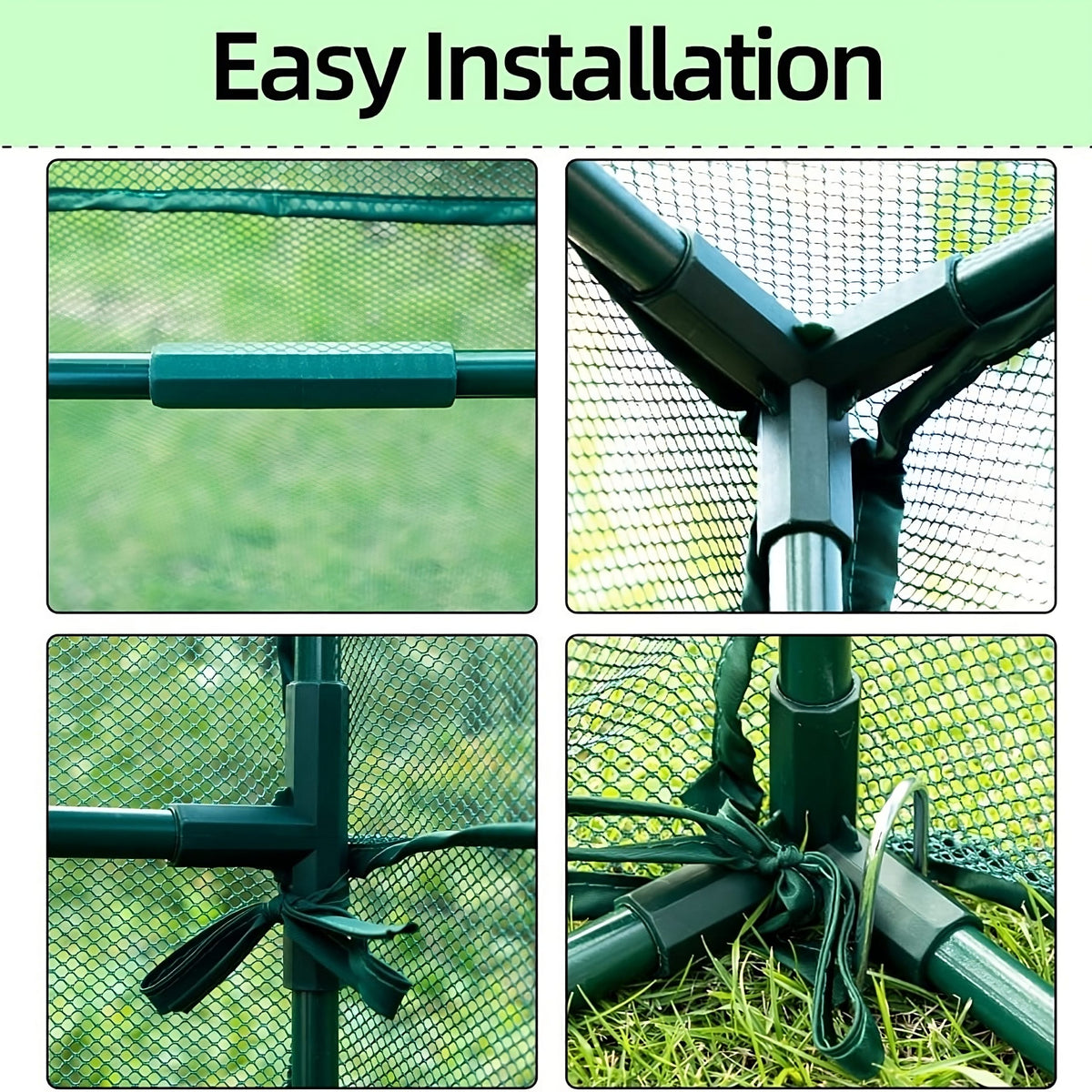 Maze Metal Frame Net Crop Protection Cage - Large 3m x 2m x 2m