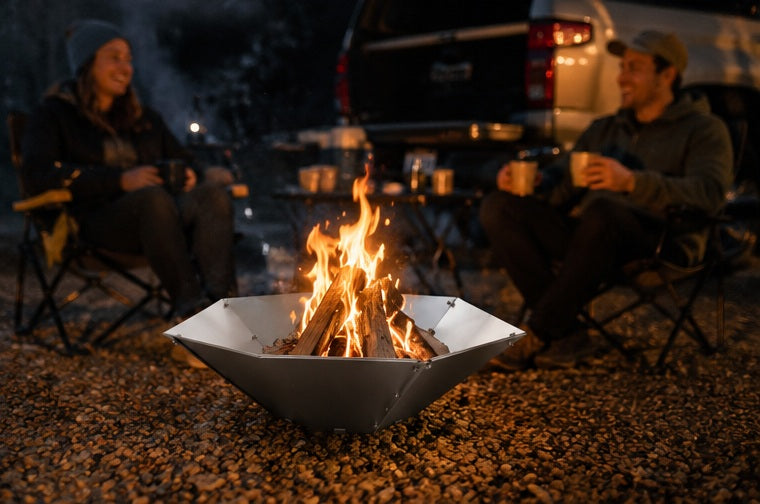 Greenlife Portable Camping Outdoor Fire Pit with Carry Bag - Stainless Steel