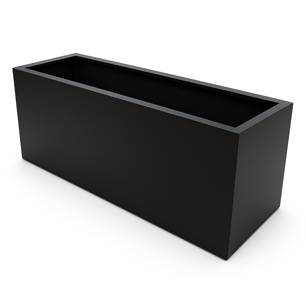Greenlife Metal Designer Planter Box with Base 900 x 400 x 500mm Charcoal