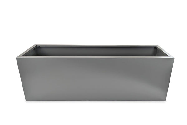 Greenlife Metal Designer Planter Box with Base 1200 x 340 x 400mm Slate Grey