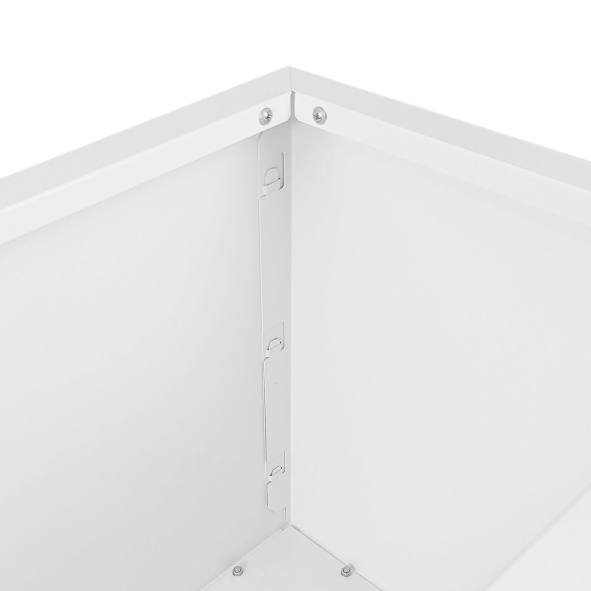 Greenlife Metal Designer Planter Box with Base 1200 x 340 x 400mm Vibrant White