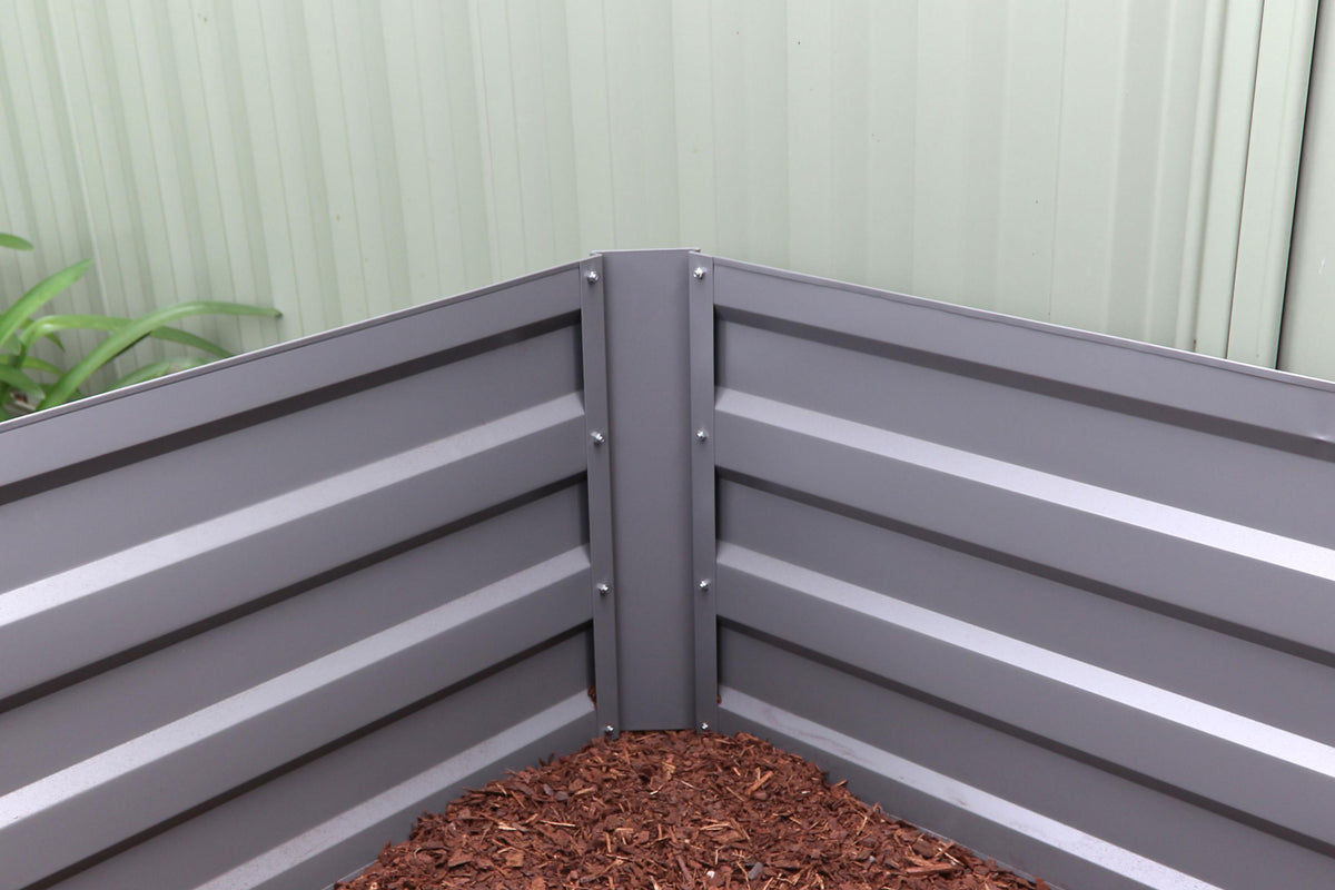 Greenlife Large Raised Garden Bed with 2 Support Braces 1800 x 900 x 450mm Slate Grey