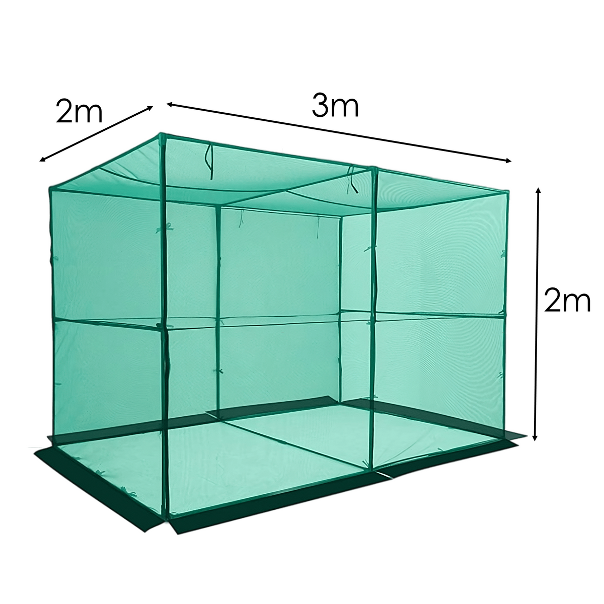 Maze Metal Frame Net Crop Protection Cage - Large 3m x 2m x 2m