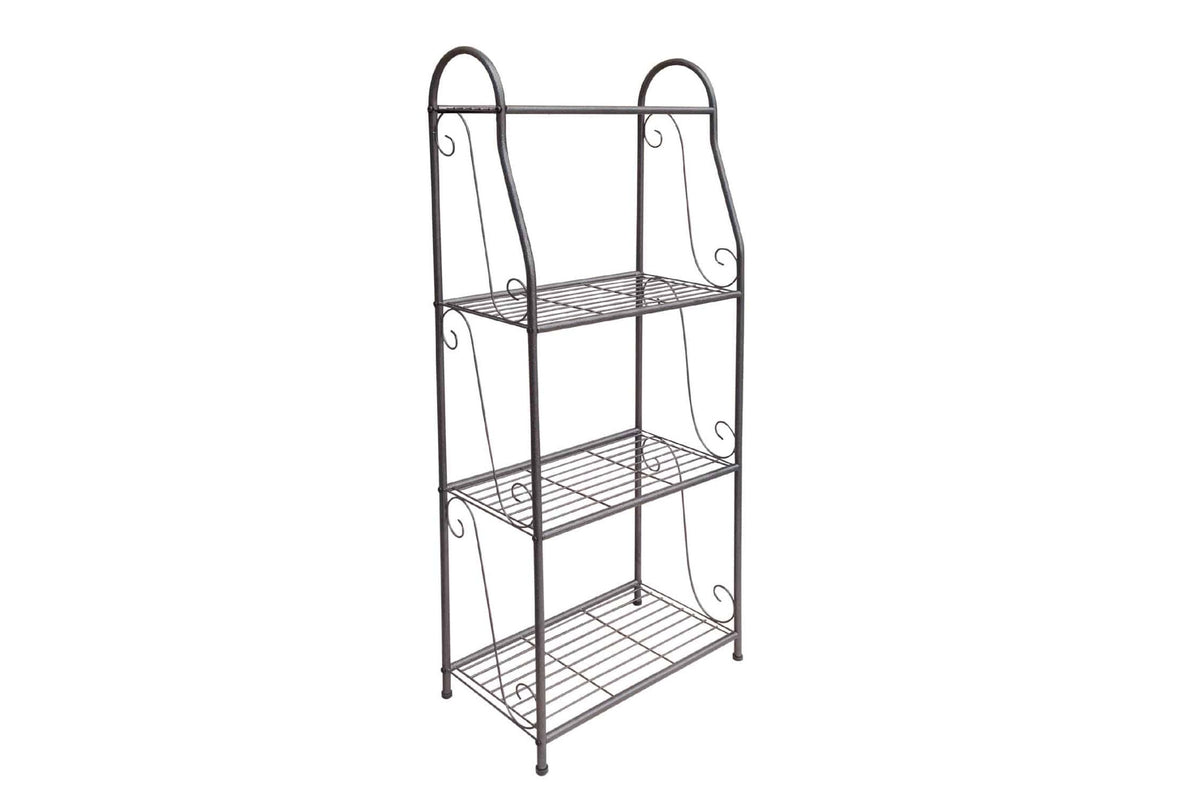 Takasho Metal Plant Stand 4 Shelf - Hammertone Grey
