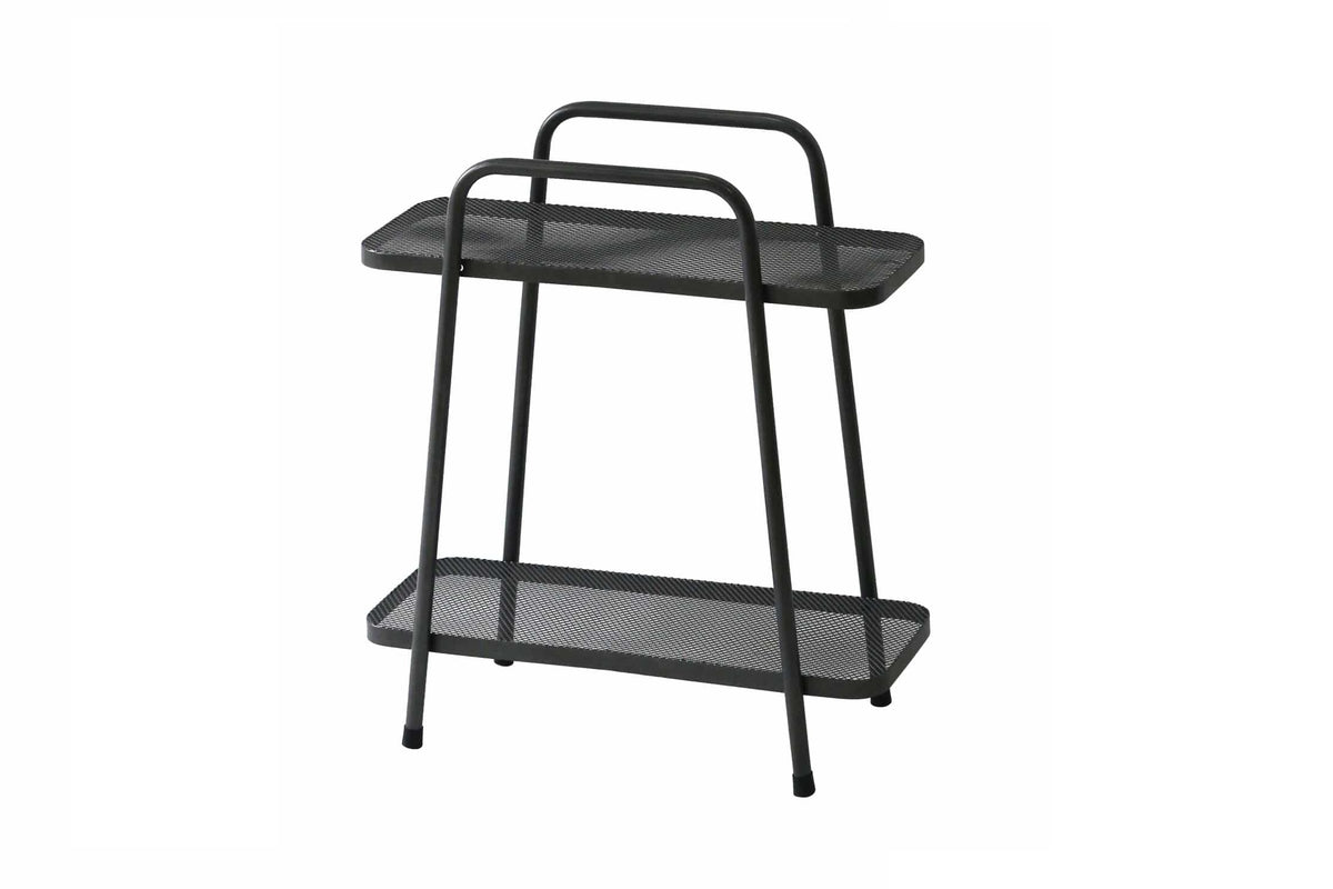 Takasho Modern Metal Plant Stand 2 Shelf - Black
