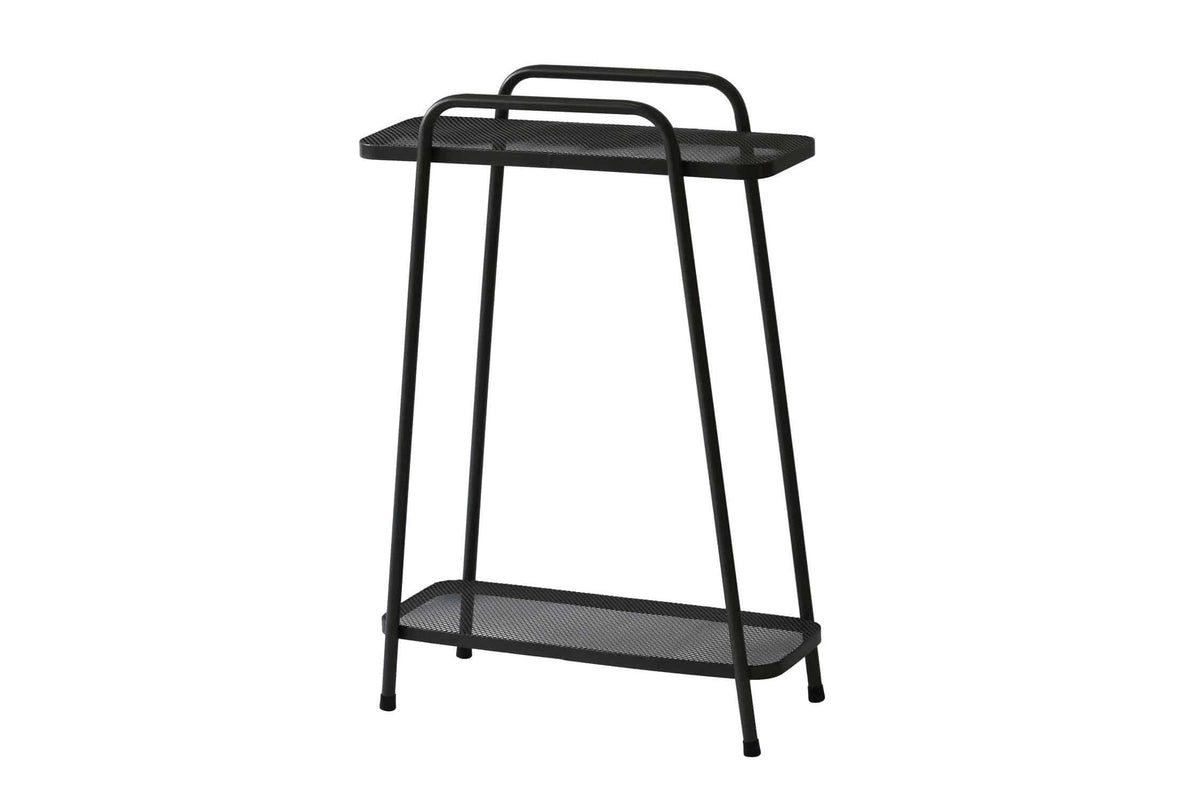 Takasho Modern Tall Metal Plant Stand 2 Shelf - Black