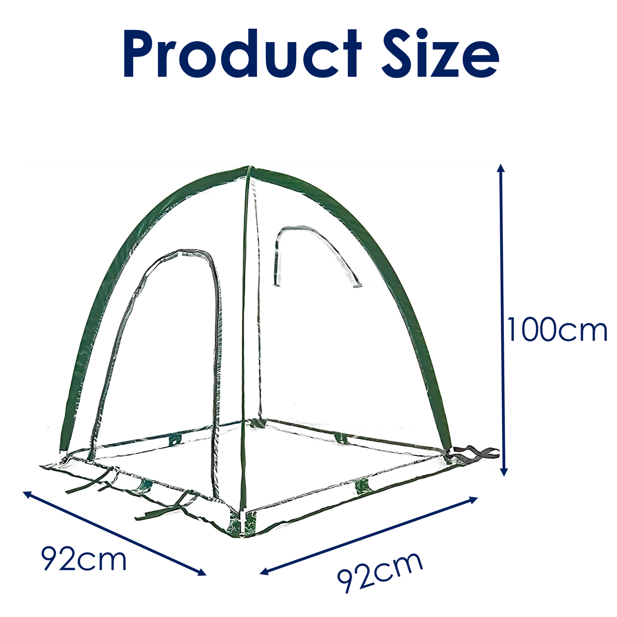 Maze Twin Pack Poly Greenhouse Garden Covers – 0.92m² X 1m High