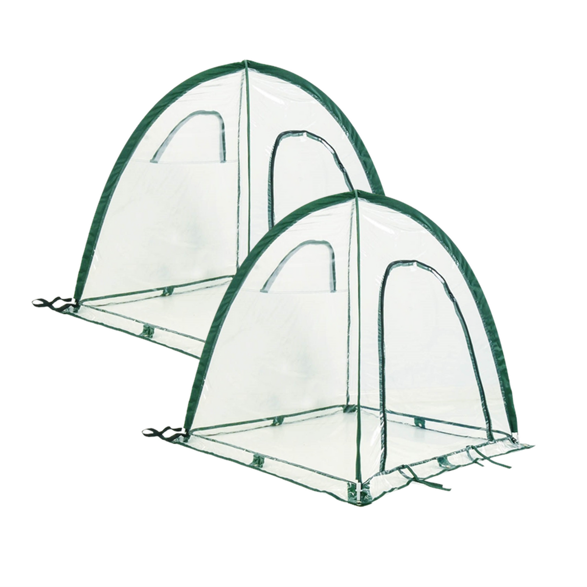 Maze Twin Pack Poly Greenhouse Garden Covers – 0.92m² X 1m High