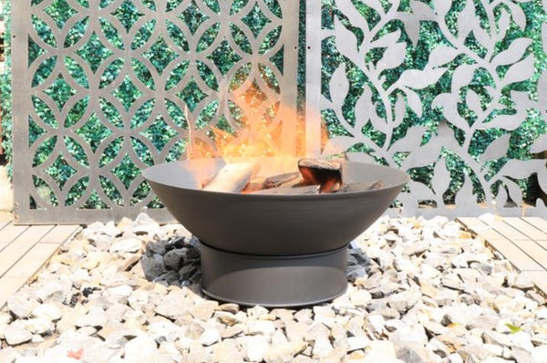 Greenlife Cast Iron 60cm Deep Dish Bowl Fire Pit - Black