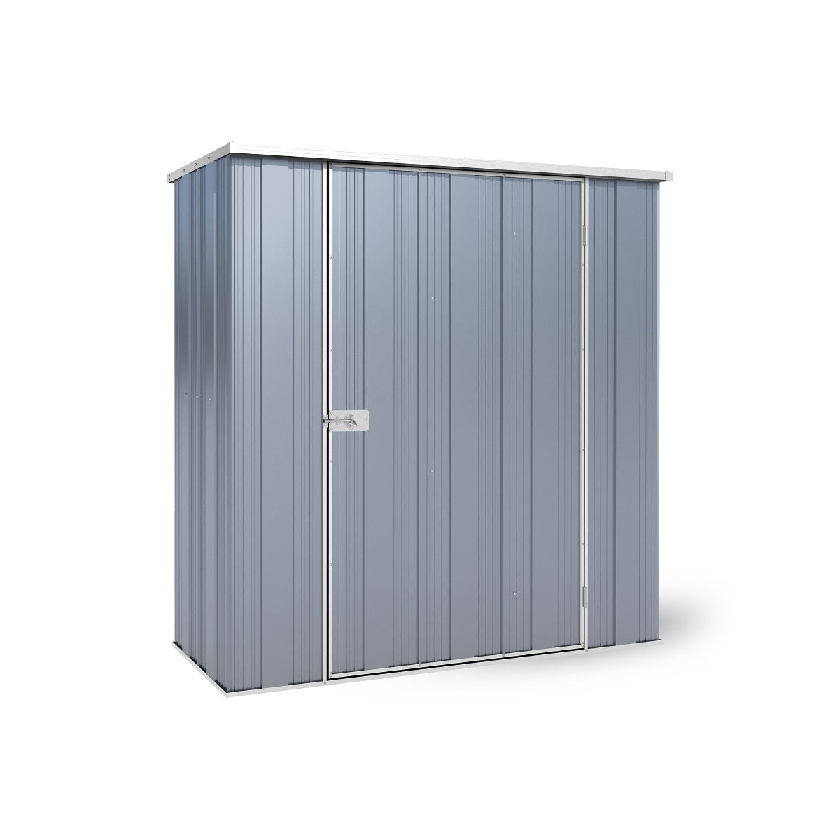 YardStore F52-S Flat Roof Steel Garden Shed - 1.76m x 0.7m x 1.8m