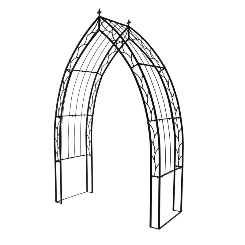 Takasho Metal Garden Arch Cathedral 1640 x 680 x 2900mm Black