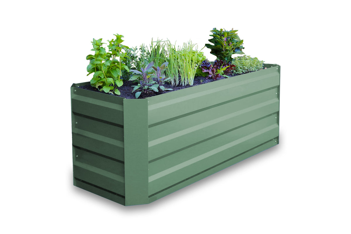Greenlife Slimline Raised Garden Bed 1200 x 450 x 450mm - Eucalypt Green