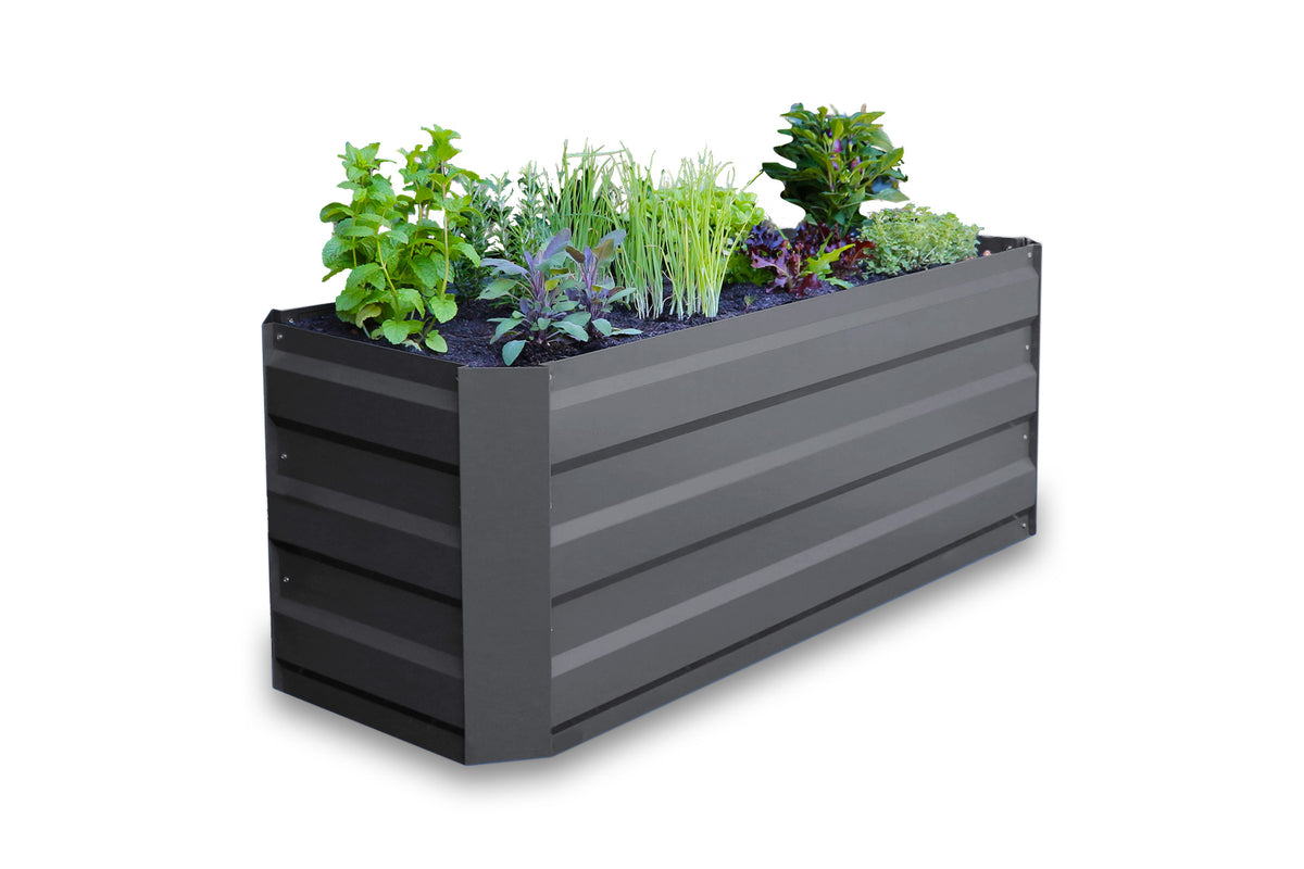 Greenlife Slimline Raised Garden Bed 1200 x 450 x 450mm - Charcoal