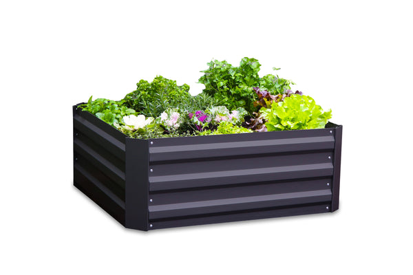 Greenlife Square Raised Garden Bed 850 x 850 x 300mm - Charcoal
