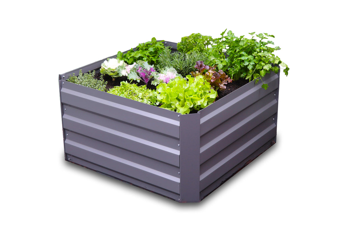 Greenlife Square Raised Garden Bed 850 x 850 x 450mm - Slate Grey
