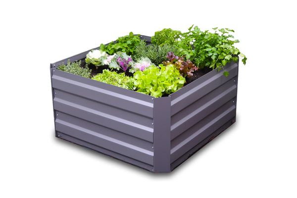 Greenlife Square Raised Garden Bed 850 x 850 x 450mm - Slate Grey