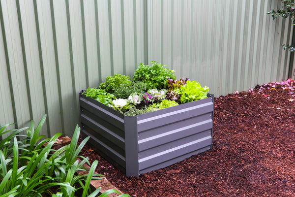 Greenlife Square Raised Garden Bed 850 x 850 x 450mm - Slate Grey