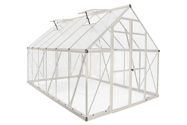 Maze Balance Premium Polycarbonate Greenhouse 8' x 12' - Silver Frame