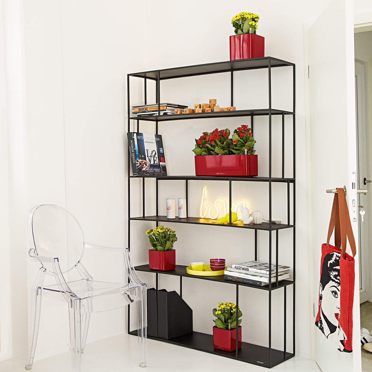 Lechuza Self Watering Planter Box - Glossy CUBE Triple