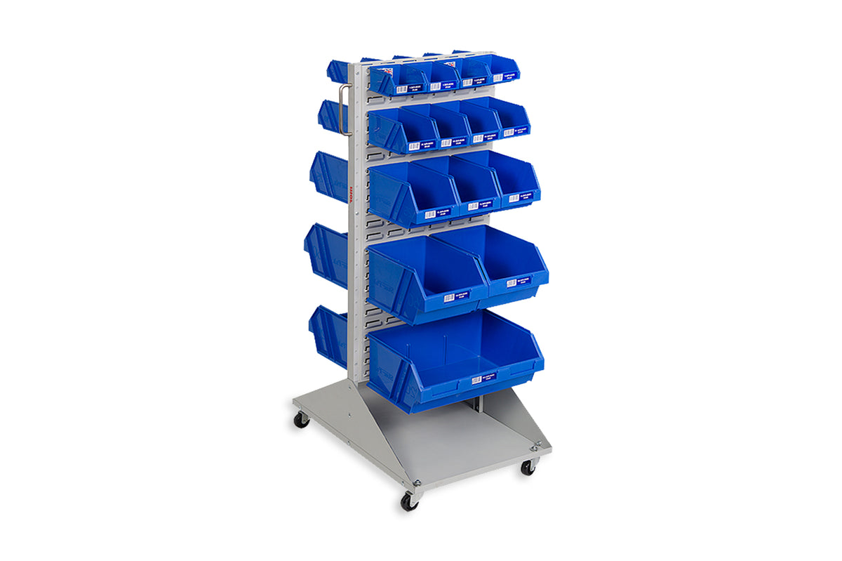 Summit Mobile Feeder Trolley Kit with Fischer Plastic Bins (Australian Made) - Grey