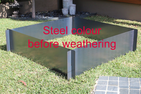Greenlife Corten Steel Raised Garden Bed - 1200 x 1200 x 295mm