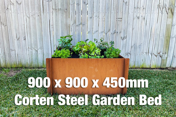 Greenlife Corten Steel Raised Garden Bed - 900 x 450 x 295mm