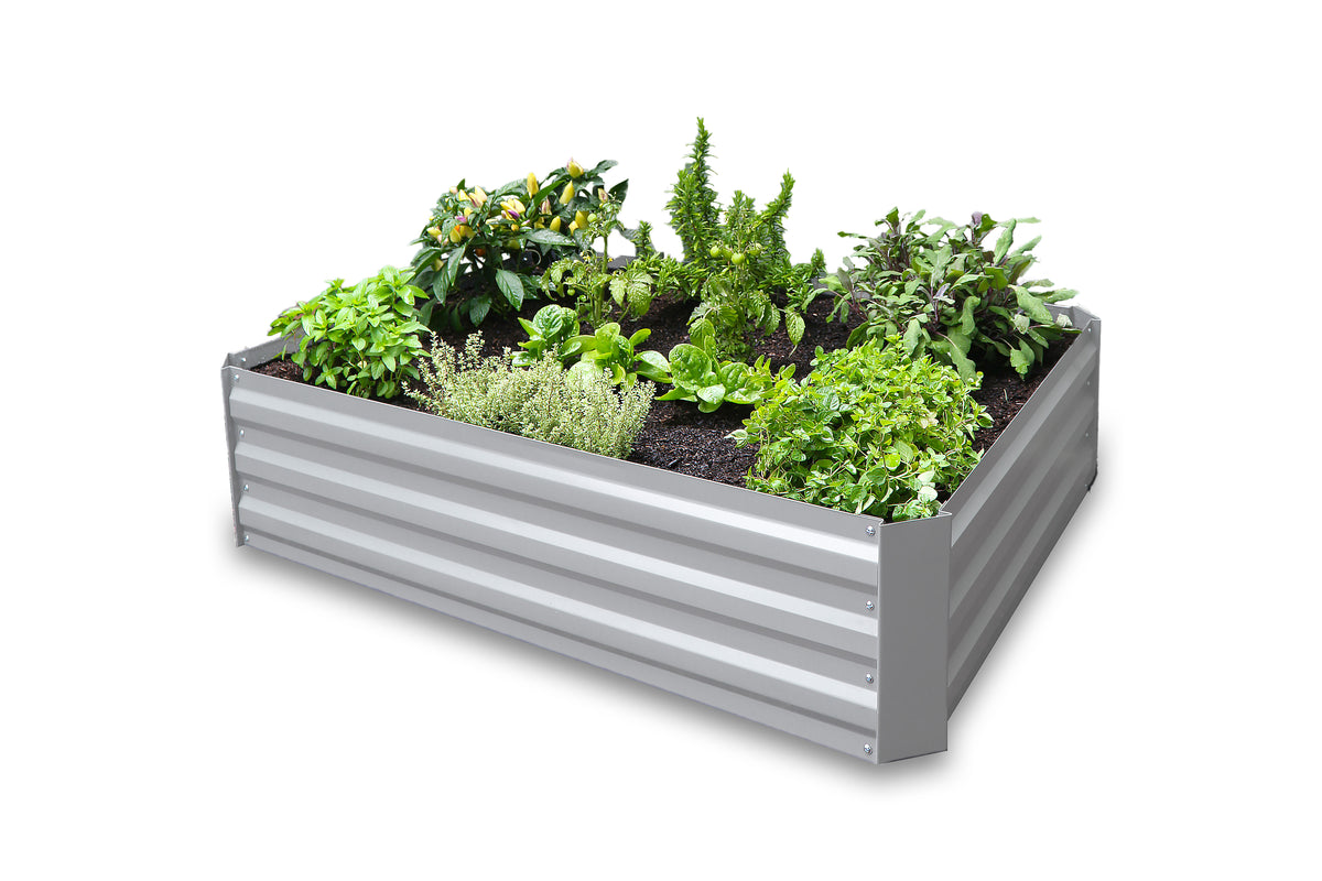 Greenlife Rectangular Raised Garden Bed 1200 x 900 x 300mm Vintage White