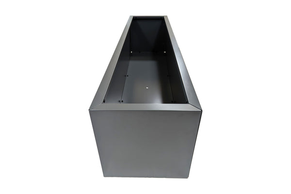 Greenlife Metal Designer Planter Box with Base 1200L x 300W x 300H Charcoal