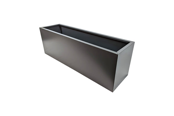 Greenlife Metal Designer Planter Box with Base 1200 x 340 x 400mm Charcoal