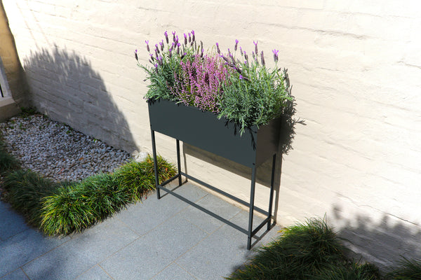 Greenlife Raised Planter Box - 800 x 240 x 800mm - Charcoal