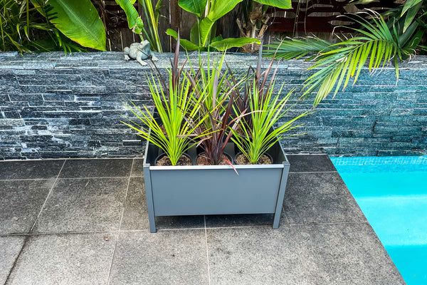 Greenlife Square Leg Designer Raised Planter Box 600 x 600 x 380mm - Charcoal