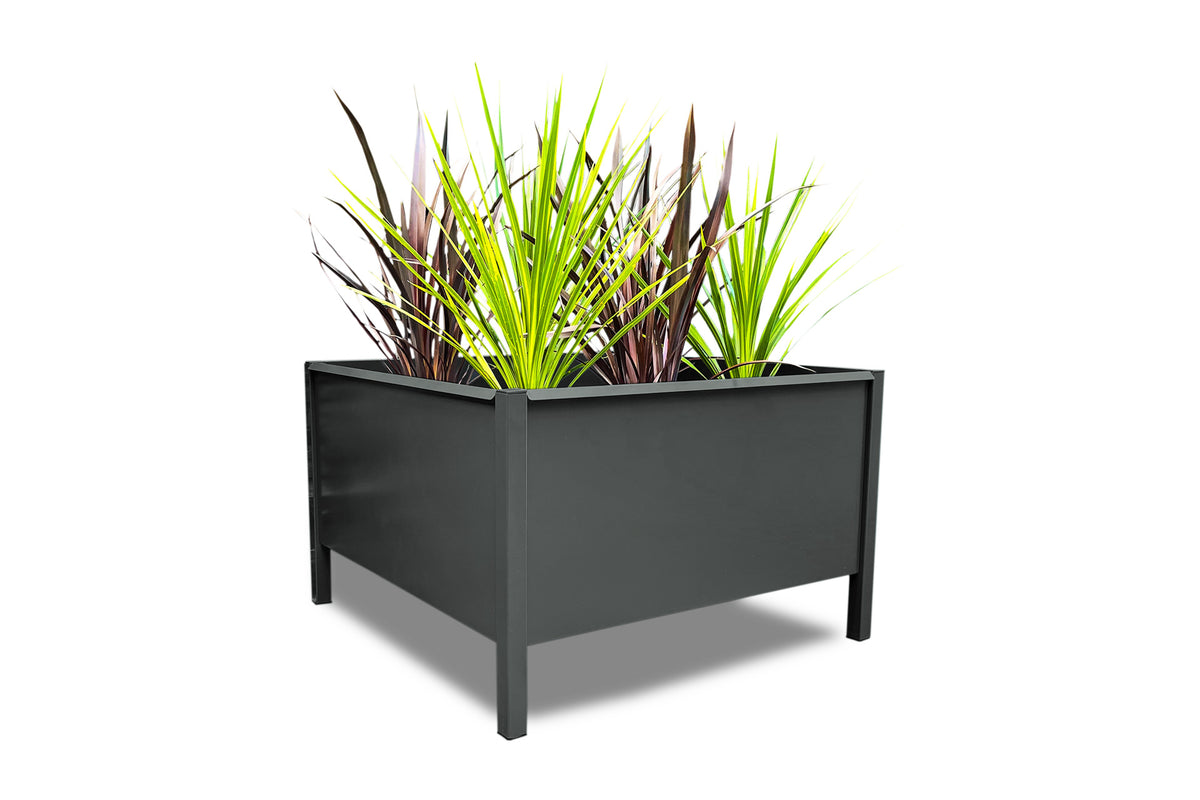 Greenlife Square Leg Designer Raised Planter Box 600 x 600 x 380mm - Charcoal