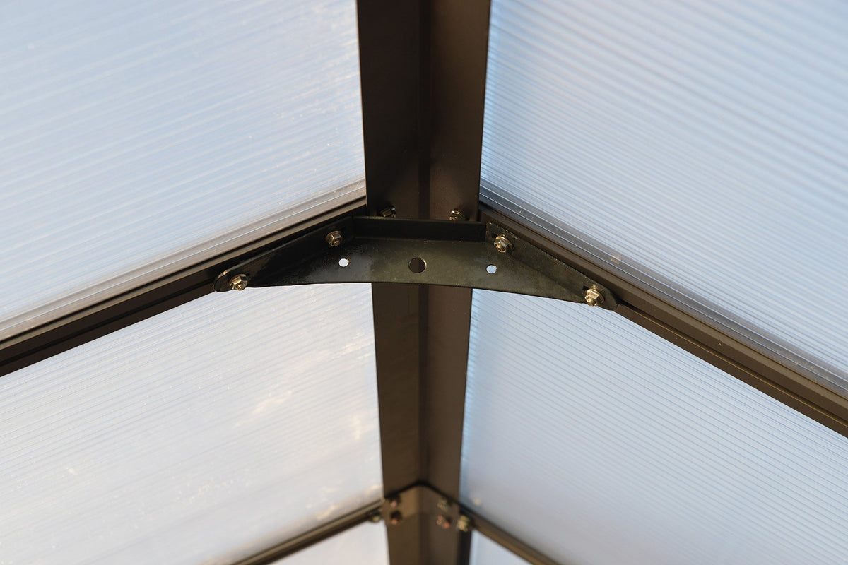 Maze Glory Premium Polycarbonate Greenhouse 8' x 8' Grey (2.5m x 2.5m)