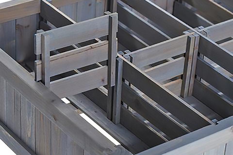 VegTrug Wooden Herb Garden Raised Planter - Grey Wash