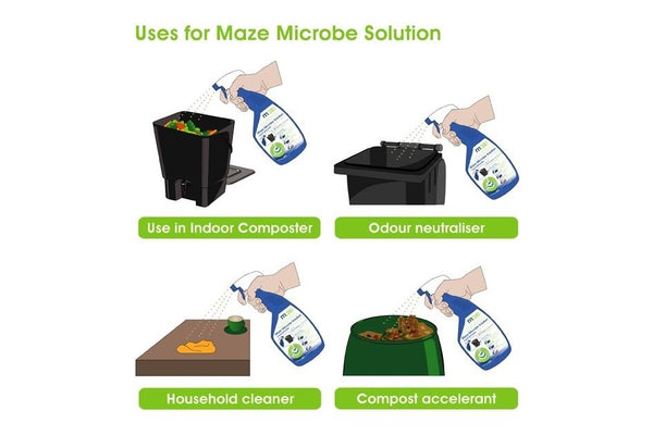 Maze 18L Bokashi Indoor Compost Bin Kit with Tap and Bokashi Liquid