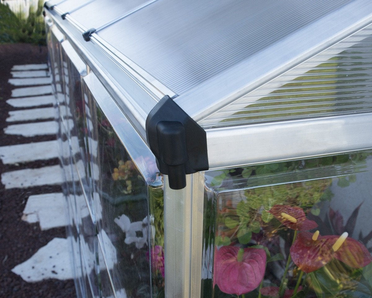 Maze Lean-To Premium Polycarbonate Greenhouse 8' x 4' (2.5m x 1.3m)