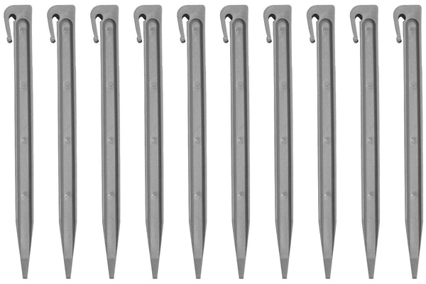 Greenlife Recycled Plastic Garden Edging Pegs x 10 - Slate Grey