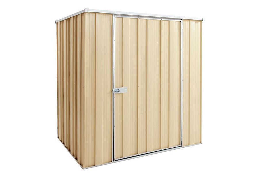 YardStore F54-S Flat Roof Steel Garden Shed - 1.76m x 1.41m x 1.8m