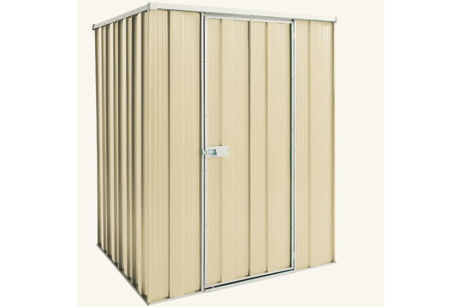 YardStore F44-S Flat Roof Steel Garden Shed - 1.41m x 1.41m x 1.8m