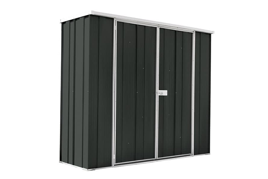 YardStore F62-D Flat Roof Steel Garden Shed - 2.1m x 0.72m x 1.8m