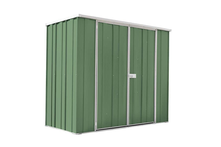 YardStore F63-D Flat Roof Steel Garden Shed - 2.1m x 1.07m x 1.8m
