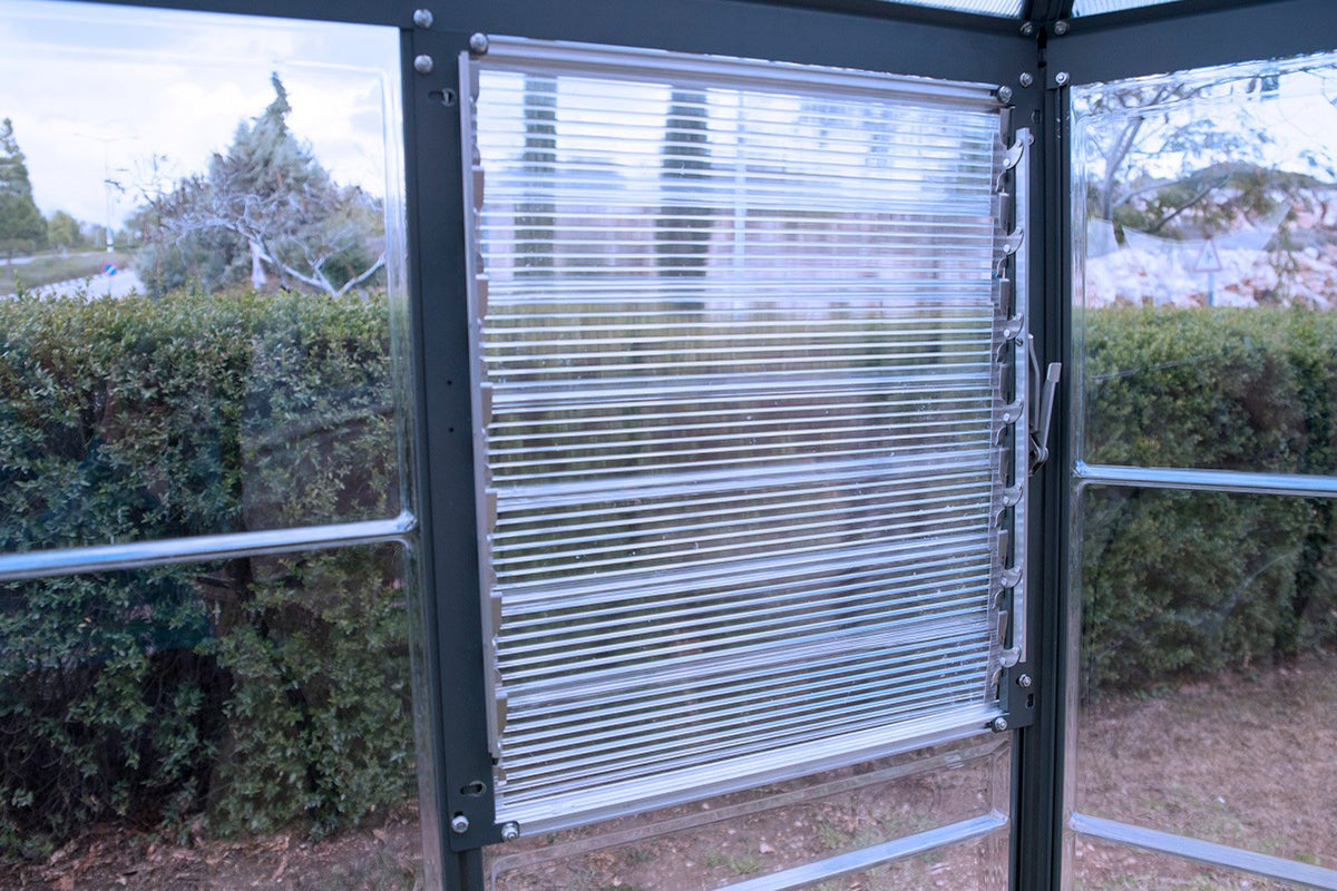 Maze Oasis Hex Polycarbonate Greenhouse 8' Grey (2.5m x 2.2m)