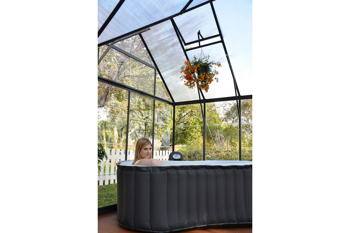 Maze Victory Premium Polycarbonate Greenhouse Grey (3.7m x 3.1m)