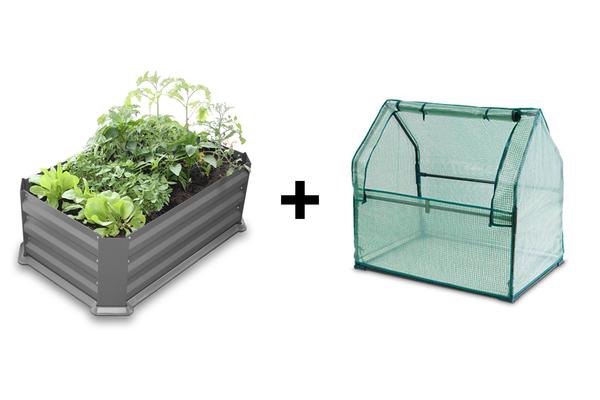 Greenlife Garden Bed + Drop Over Greenhouse Bundles