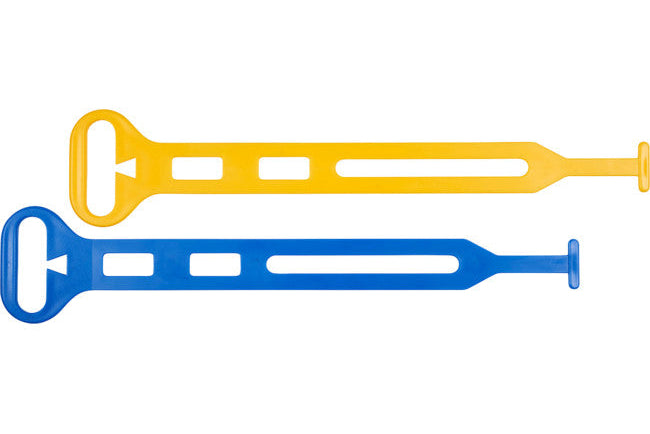 Fischer Plastic Utility Straps 2 Pack - Blue and Yellow
