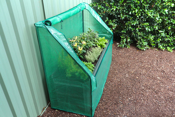 Greenlife Lean-To Drop Over PE Greenhouse + Netting Cover 1250 x 500 x 990mm