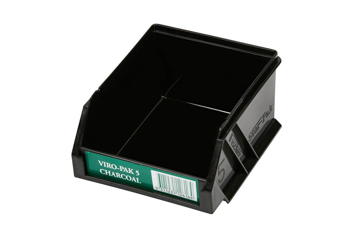 Fischer Plastics Viro-Pak 5 Black Bin and Container 0.5L