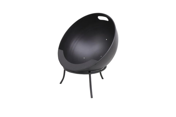 Greenlife Half Globe Stadium Style Fire Pit 61cm Multi-Angle - Black