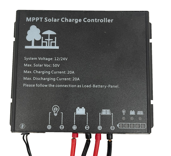 SupplyWorks 20A MPPT Solar Charge Controller with Anderson Plug